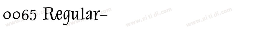 0065 Regular字体转换